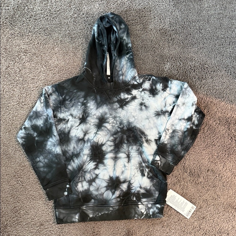 lululemon athletica Black and White Tie-Dye Hoodie